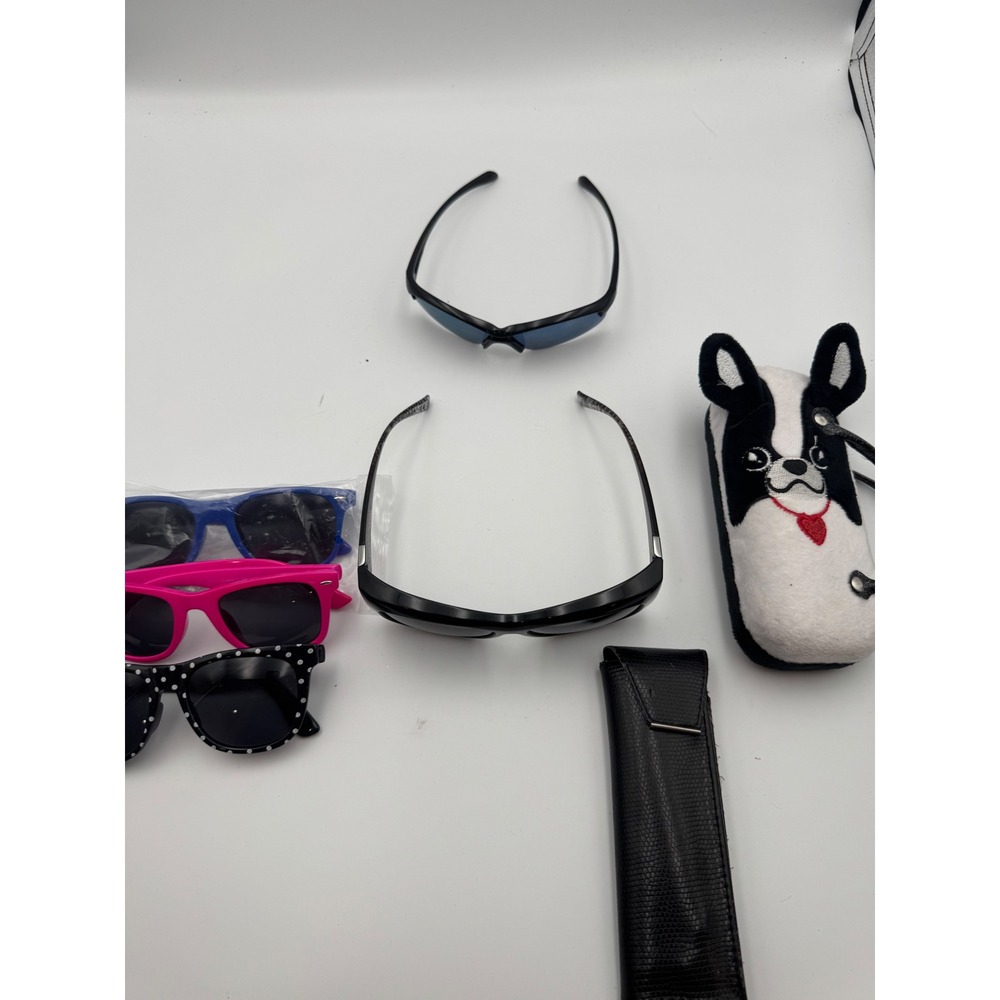 Sunglasses lot plus two cases